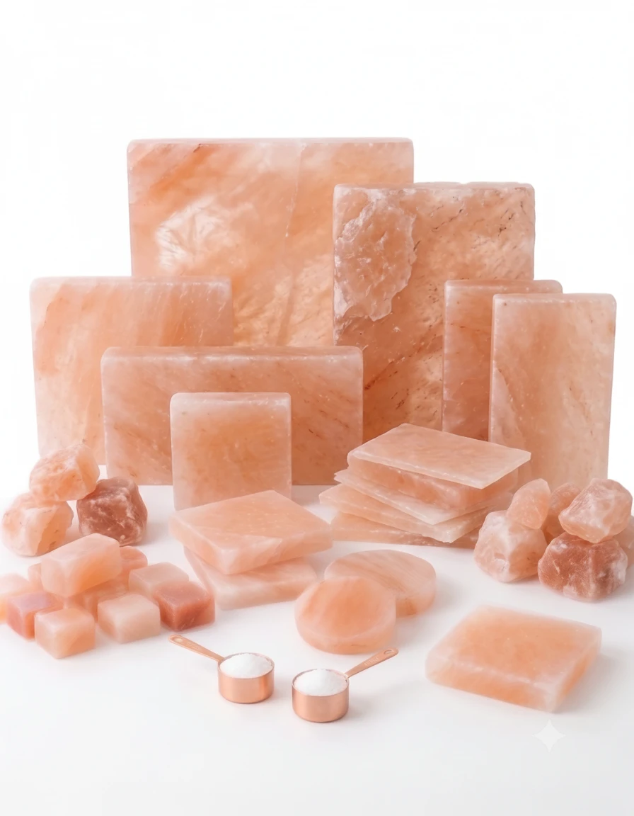 IORY decorative salt tiles, blocks, and BBQ grill tiles